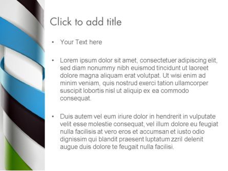 Twisted Striped Layers Abstract PowerPoint Template, Slide 3, 13196, 3D — PoweredTemplate.com