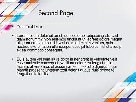 Überlappende bunte quadrate abstrakt PowerPoint Vorlage, Folie 2, 13205, Abstrakt/Texturen — PoweredTemplate.com