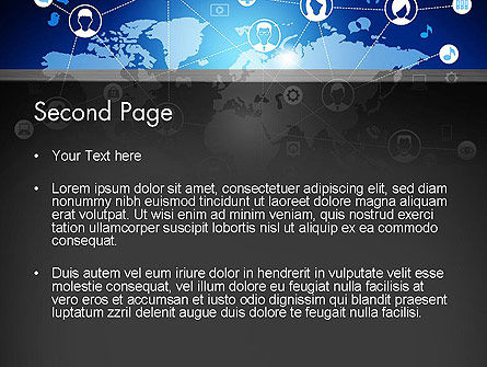 Internet Connections PowerPoint Template, Slide 2, 13207, Technology and Science — PoweredTemplate.com
