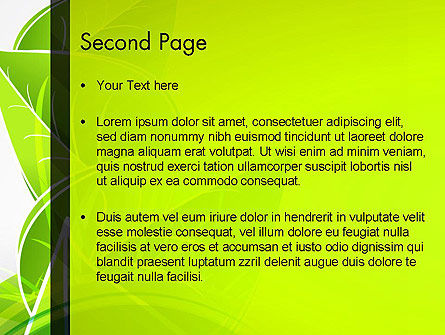 파워포인트 템플릿 - 녹색 네온 나뭇잎, 슬라이드 2, 13235, 자연 및 환경 — PoweredTemplate.com