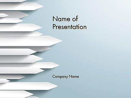 Modelo do PowerPoint - molde de powerpoint de setas de papel direito, Modelo do PowerPoint, 13263, Conceitos de Negócios — PoweredTemplate.com