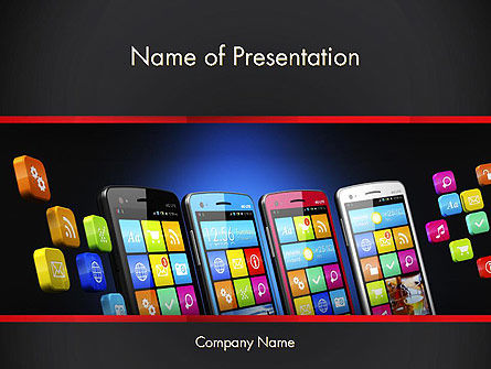 Mobile Web Marketing PowerPoint Template, PowerPoint-sjabloon, 13268, Technologie en Wetenschap — PoweredTemplate.com