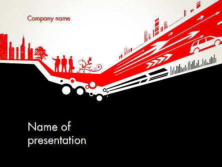 Plantilla de PowerPoint - mirando hacia el futuro, 13277, Conceptos de negocio — PoweredTemplate.com