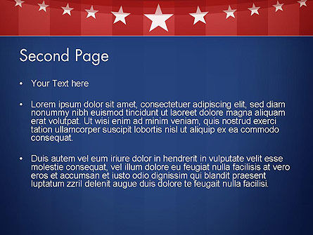 American Flag Stylized Background PowerPoint Template, Slide 2, 13278, America — PoweredTemplate.com