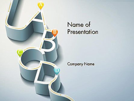Abstract Road Infographic PowerPoint Template, Gratis PowerPoint-sjabloon, 13294, Constructie — PoweredTemplate.com