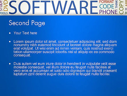 파워포인트 템플릿 - 소프트웨어 단어 구름, 슬라이드 2, 13298, 직업/산업 — PoweredTemplate.com