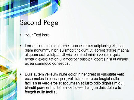 Reeks Abstracte Golven PowerPoint Template, Dia 2, 13311, Abstract/Textuur — PoweredTemplate.com