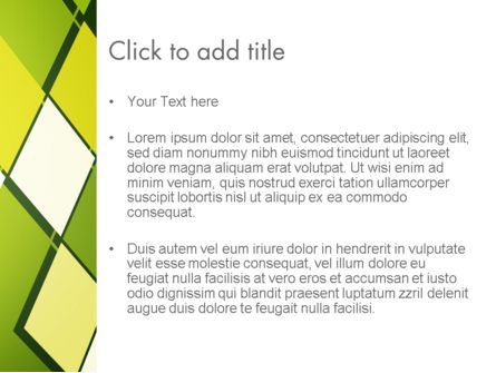 Plantilla de PowerPoint - cuadrados abstractos verdes, Diapositiva 3, 13313, Abstracto / Texturas — PoweredTemplate.com