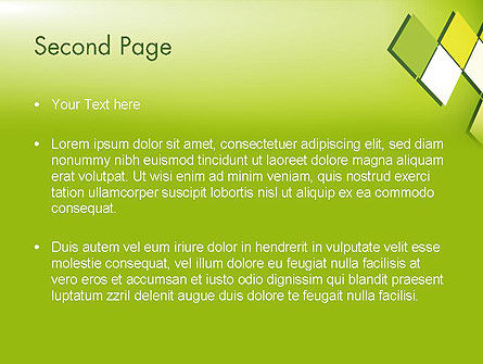 緑の抽象的な四角 - PowerPointテンプレート, スライド 2, 13313, 抽象／テクスチャ — PoweredTemplate.com