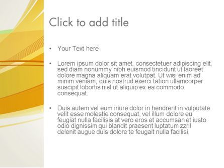Plantilla de PowerPoint - olas amarillas superpuestas, Diapositiva 3, 13322, Abstracto / Texturas — PoweredTemplate.com