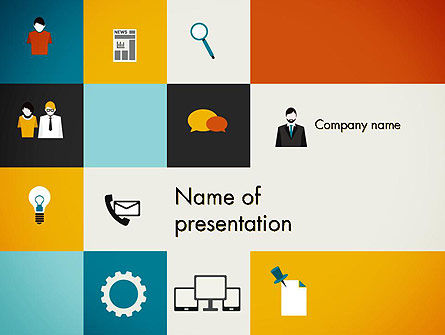 グリッドレイアウト設計 - PowerPointテンプレート, 無料 PowerPointテンプレート, 13329, ビジネス — PoweredTemplate.com