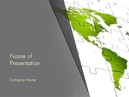 Plantilla de PowerPoint - mapa de américa del norte y del sur, Plantilla de PowerPoint, 13342, Global — PoweredTemplate.com