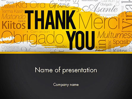 Thank You Collage PowerPoint Template, PowerPoint Template, 13348, Education & Training — PoweredTemplate.com