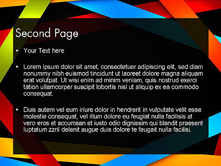 Gekleurde Linten PowerPoint Template, Dia 2, 13349, Abstract/Textuur — PoweredTemplate.com