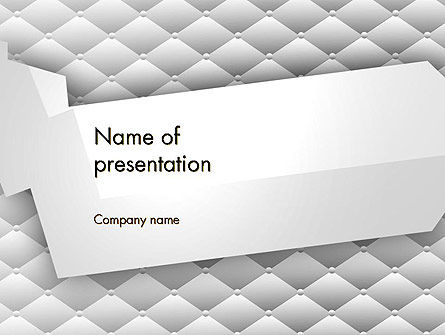 White Quilted PowerPoint Template, PowerPoint Template, 13352, Abstract/Textures — PoweredTemplate.com