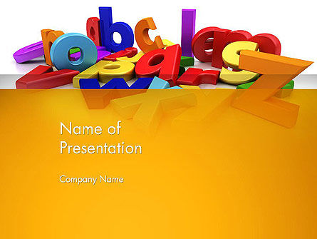 Colorful Letters PowerPoint Template, PowerPoint Template, 13354, Education & Training — PoweredTemplate.com