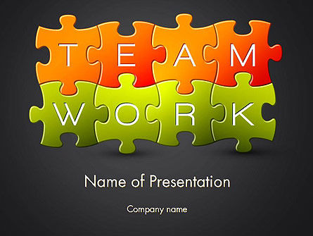 Modèle PowerPoint de puzzle de travail d'équipe, Modele PowerPoint, 13355, Carrière / Industrie — PoweredTemplate.com