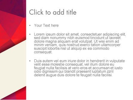 Modello PowerPoint - Stripe beige su sfondo poligonale, Slide 3, 13368, Astratto/Texture — PoweredTemplate.com