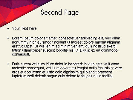 Plantilla de PowerPoint - raya beige en fondo poligonal, Diapositiva 2, 13368, Abstracto / Texturas — PoweredTemplate.com