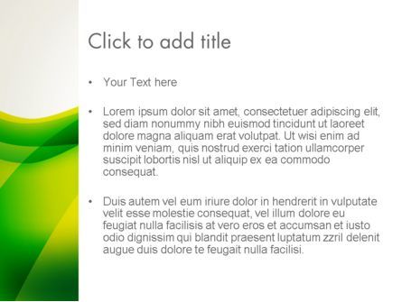 Green Abstract Surface PowerPoint Template, Slide 3, 13386, Abstract/Textures — PoweredTemplate.com