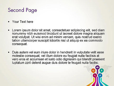 파워포인트 템플릿 - 앱 아이콘이있는 단어지도, 슬라이드 2, 13392, 글로벌 — PoweredTemplate.com
