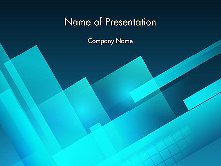 Overlappende Rechthoekige Oppervlakken Turquoise PowerPoint Template, PowerPoint-sjabloon, 13393, Abstract/Textuur — PoweredTemplate.com