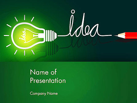 Ideeconcept Met Gloeilamp PowerPoint Template, PowerPoint-sjabloon, 13394, Business Concepten — PoweredTemplate.com