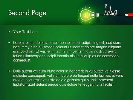 Idea Concept with Light Bulb PowerPoint Template, Slide 2, 13394, Business Concepts — PoweredTemplate.com