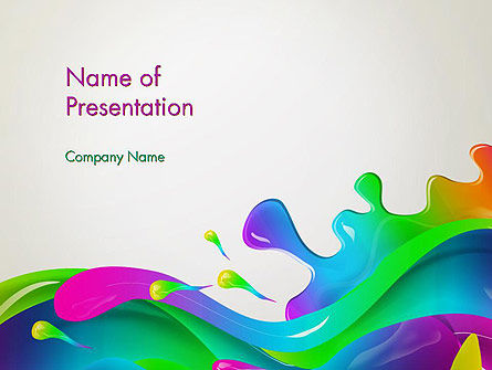 Modèle PowerPoint de goutte de couleur, Modele PowerPoint, 13399, Art & Entertainment — PoweredTemplate.com