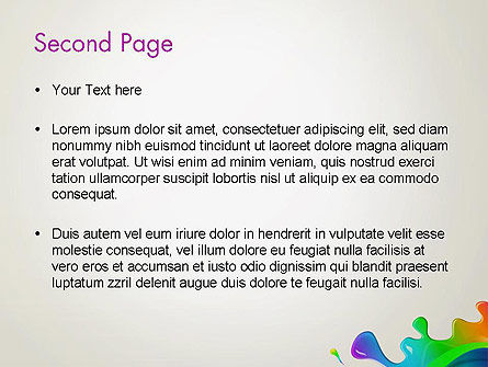 Modèle PowerPoint de goutte de couleur, Diapositive 2, 13399, Art & Entertainment — PoweredTemplate.com