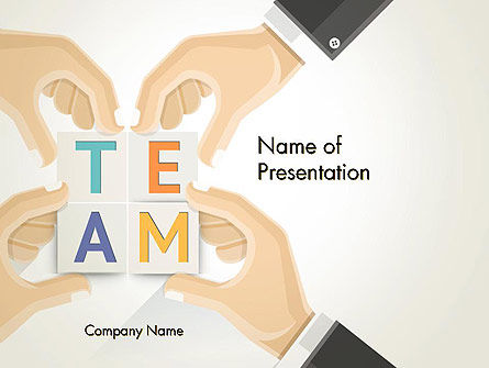Team Building Blocks PowerPoint Template, PowerPoint Template, 13406, Careers/Industry — PoweredTemplate.com
