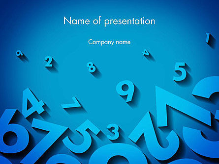Verspreid Cijfers PowerPoint Template, PowerPoint-sjabloon, 13414, Abstract/Textuur — PoweredTemplate.com