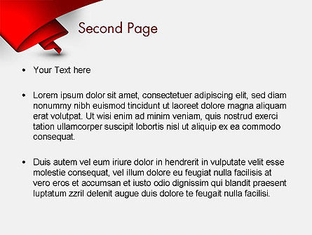 Fluttering Red Banner Abstract PowerPoint Template, Slide 2, 13416, Abstract/Textures — PoweredTemplate.com