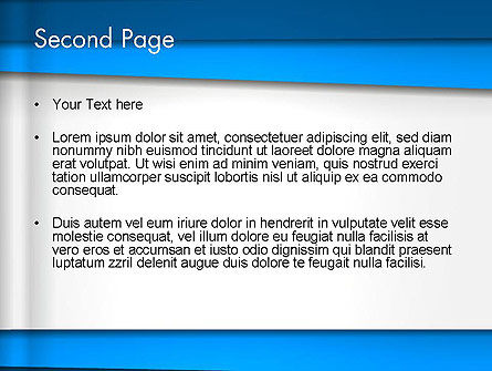非対称の青い縞模様 - PowerPointテンプレート, スライド 2, 13420, 抽象／テクスチャ — PoweredTemplate.com