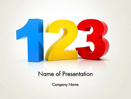 Numbers 123 PowerPoint Template, 13424, Education & Training — PoweredTemplate.com