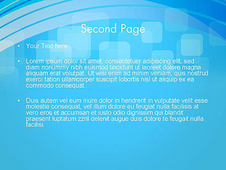 Modèle PowerPoint de vague bleue avec carrés transparents résumé, Diapositive 2, 13428, Abstrait / Textures — PoweredTemplate.com