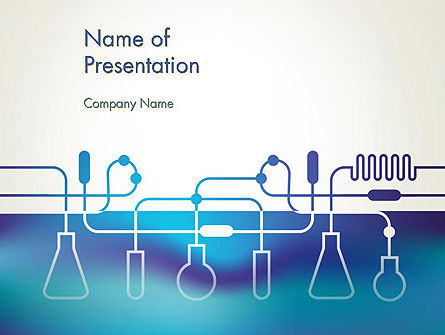 Modelo do PowerPoint - silhuetas de equipamentos de laboratório, Modelo do PowerPoint, 13431, Tecnologia e Ciência — PoweredTemplate.com