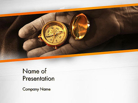 Orienteering Kompas PowerPoint Template, Gratis PowerPoint-sjabloon, 13434, Business Concepten — PoweredTemplate.com