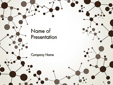 Modelo do PowerPoint - fundo da molécula, Modelo do PowerPoint, 13447, Tecnologia e Ciência — PoweredTemplate.com