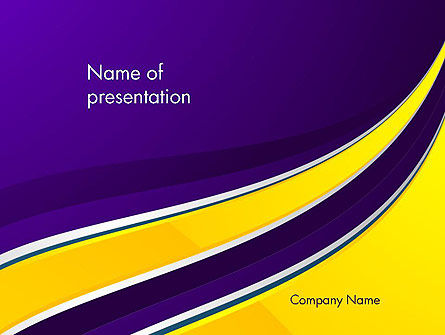 Templat PowerPoint Abstrak Benang Kuning, Templat PowerPoint, 13454, Abstrak/Tekstur — PoweredTemplate.com