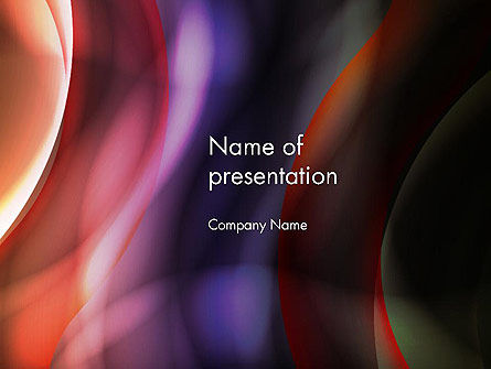 Golvende Rokerige Strepen PowerPoint Template, Gratis PowerPoint-sjabloon, 13470, Abstract/Textuur — PoweredTemplate.com