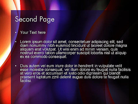 Golvende Rokerige Strepen PowerPoint Template, Dia 2, 13470, Abstract/Textuur — PoweredTemplate.com