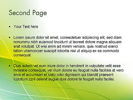 Green Abstract Grass PowerPoint Template, Slide 2, 13485, Abstract/Textures — PoweredTemplate.com
