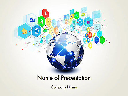 Plantilla de PowerPoint - red de aplicaciones globales, Plantilla de PowerPoint, 13507, Tecnología y ciencia — PoweredTemplate.com