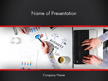 Business Meeting in Top View PowerPoint Template, PowerPoint Template, 13516, Business — PoweredTemplate.com