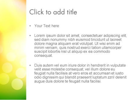 Modèle PowerPoint de résumé de la lueur d'orange vert, Diapositive 3, 13524, Abstrait / Textures — PoweredTemplate.com