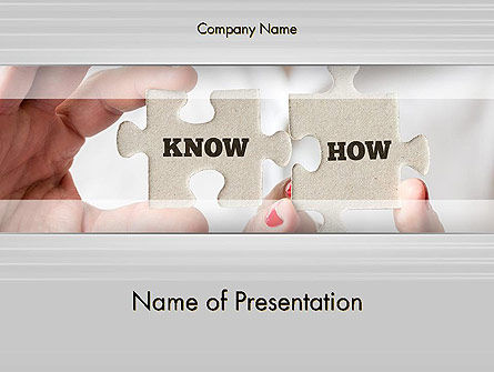 Plantilla de PowerPoint - piezas del rompecabezas de knowhow, Gratis Plantilla de PowerPoint, 13547, Conceptos de negocio — PoweredTemplate.com