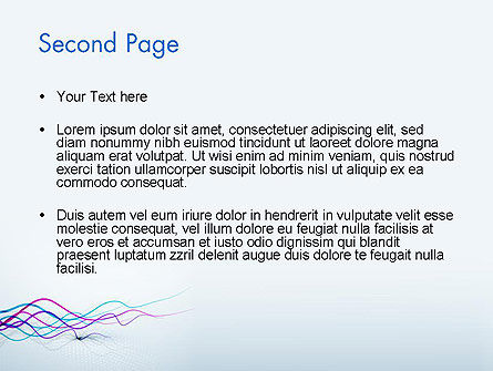 Flatternde bänder abstrakt PowerPoint Vorlage, Folie 2, 13561, Abstrakt/Texturen — PoweredTemplate.com