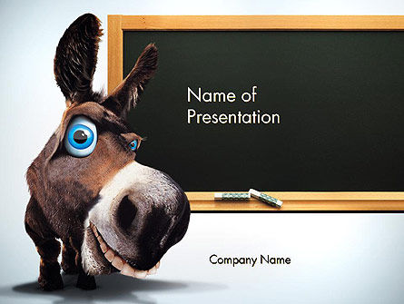 Funny Donkey PowerPoint Template, 13564, Education & Training — PoweredTemplate.com