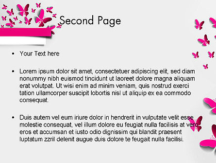Modello PowerPoint - Farfalle rosa, Slide 2, 13571, Vacanze/Occasioni Speciali — PoweredTemplate.com